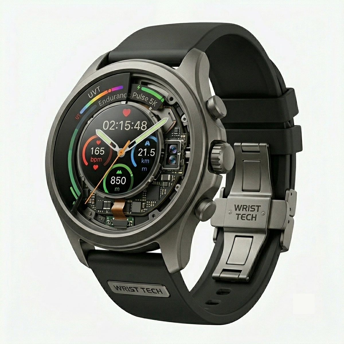 HydroShield Rugged Rubber Strap Watch